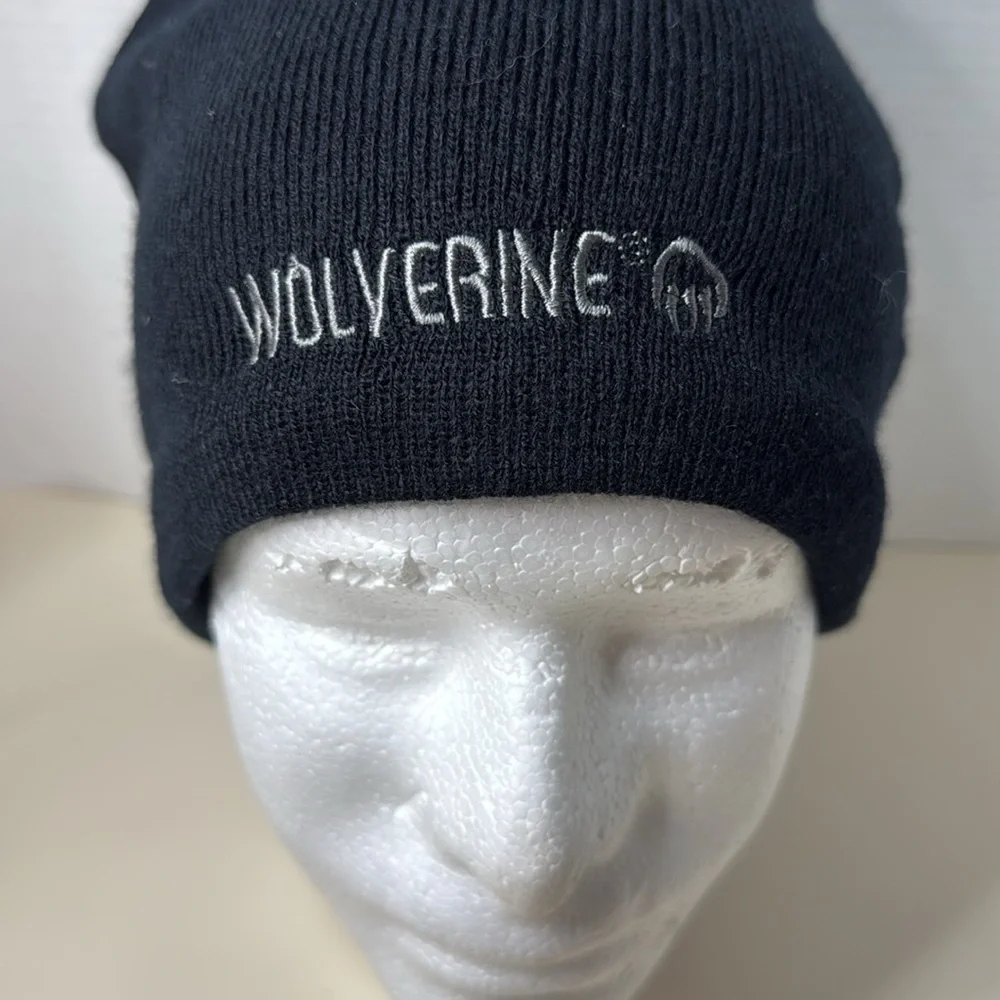 Wolverine Men’s Black Knit Beanie Soft Embroidered Logo